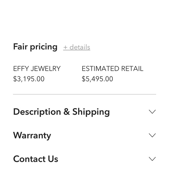 Effy D’Oro 14k yellow gold diamond crossover ring 0.47TCW brought 1/24 size 7 - Picture 3 of 5